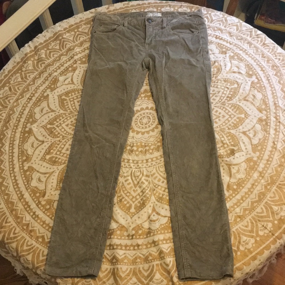 FREE PEOPLE grey micro cord skinny jeans/pants